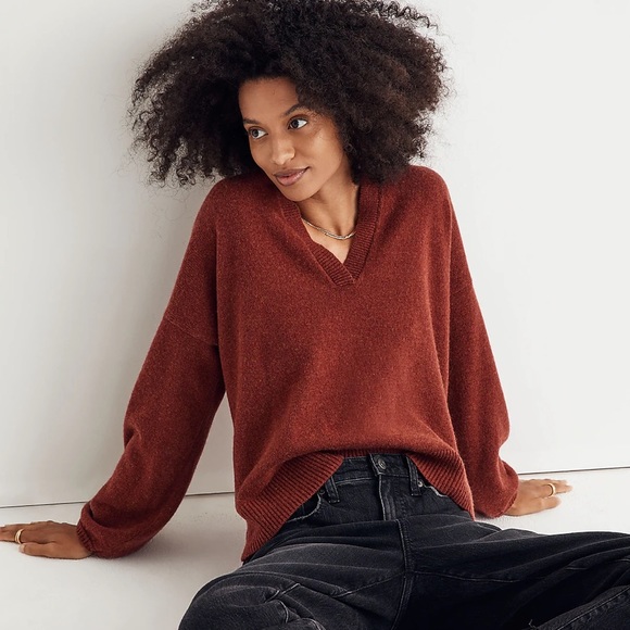 NWT Madewell Medium Wiltshire V-Neck Pullover Sweater - Picture 3 of 5